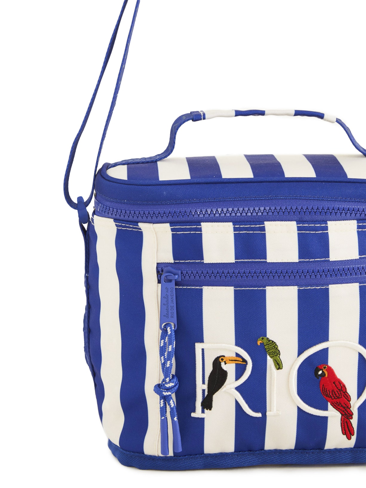 Mini Cooler Farofa Listras Azul Farm Etc