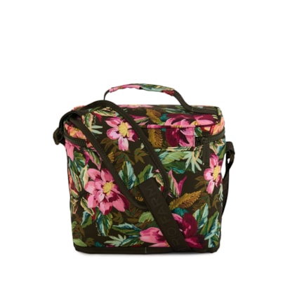 Mini Cooler Farofa Painted Flowers - Verde