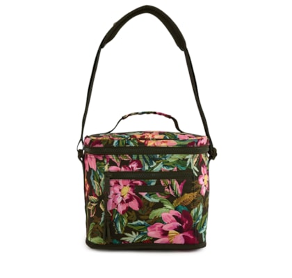 Mini Cooler Farofa Painted Flowers - Verde