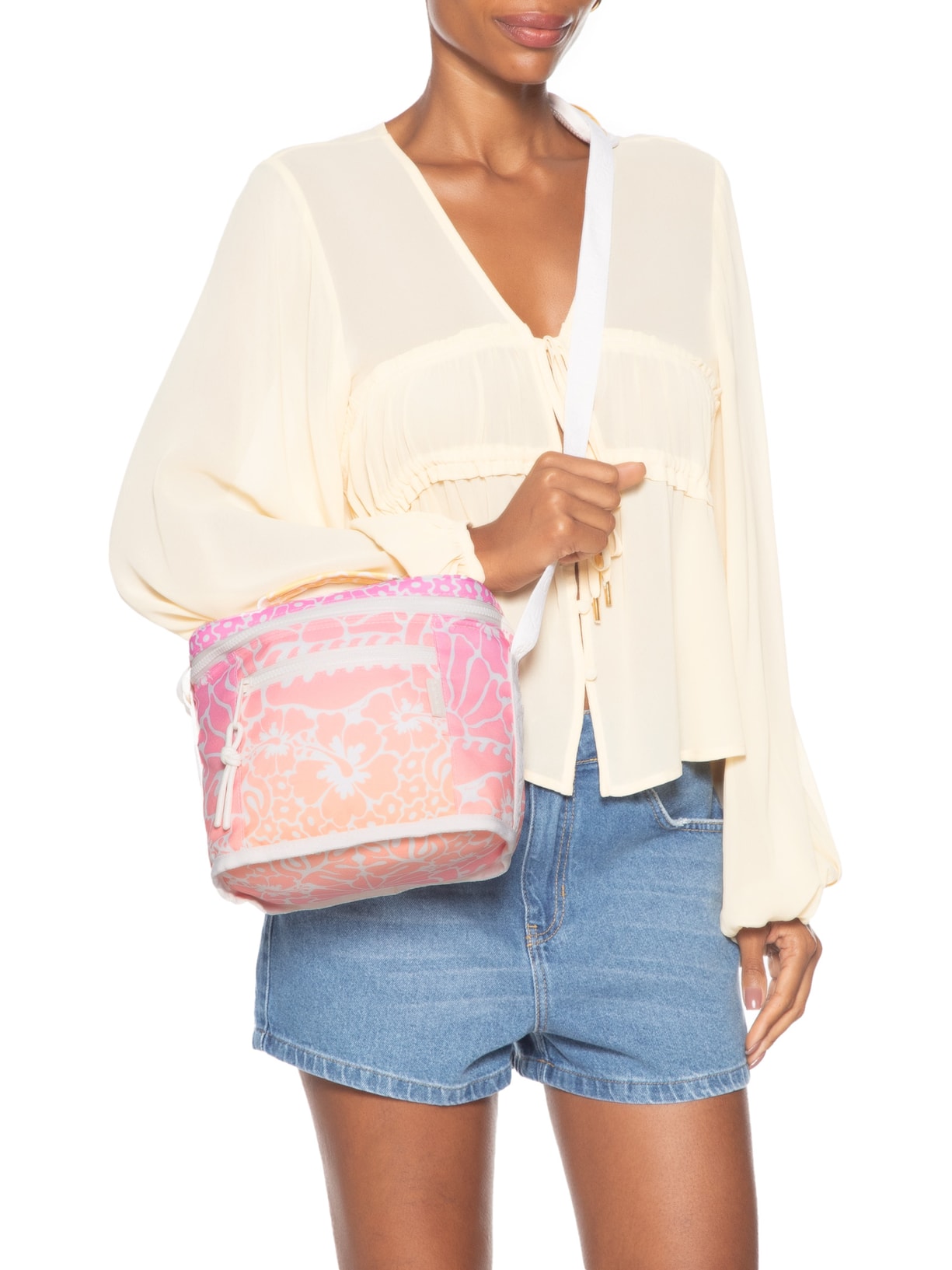 Mini Cooler Farofa Sunset Yoga Off Rosa Farm Etc