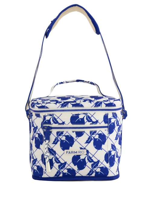 Mini Cooler Limão Gráfico - Azul