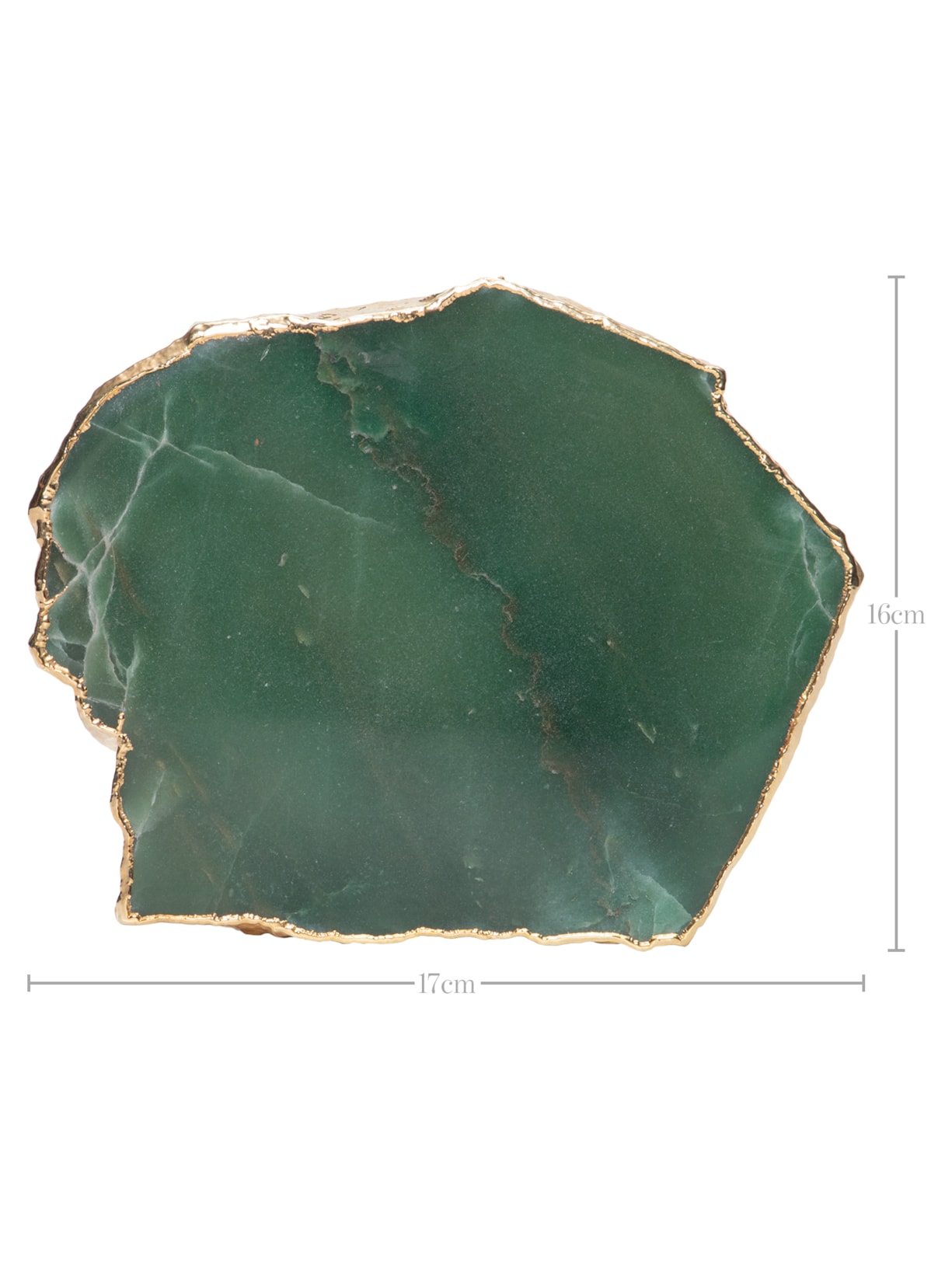 Mini Platter Em Quartzo Com Borda Ouro 1 Peça Verde Home Wish