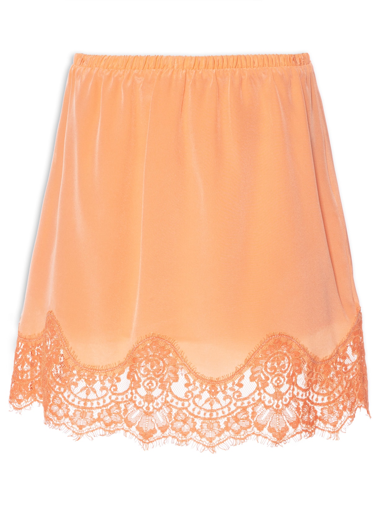 Mini Saia Aplicação Renda Coral - Laranja