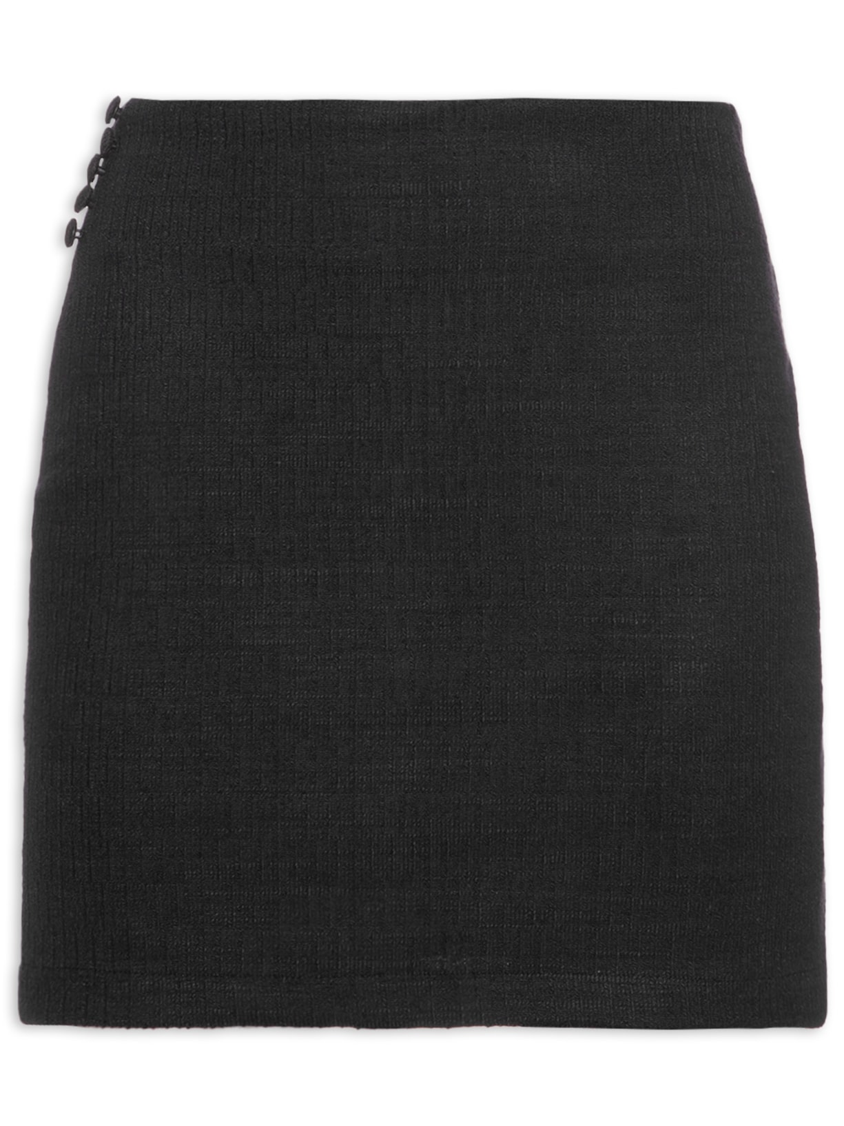 Mini Saia Cintura Alta - Preto