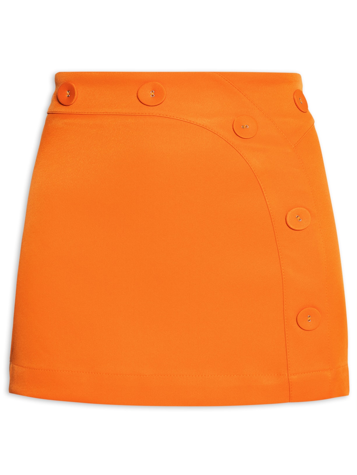 Mini Saia Com Botões - Laranja