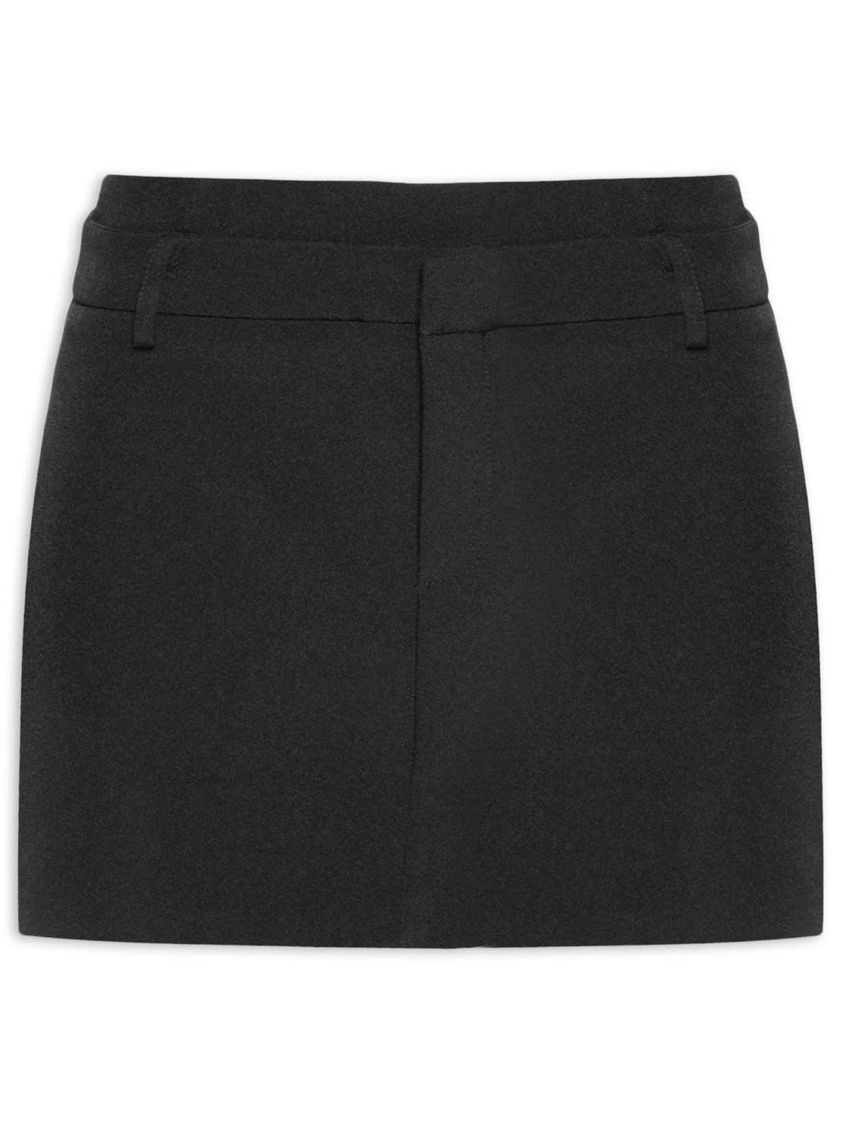 Mini Saia com Cós Duplo Preto Market 33