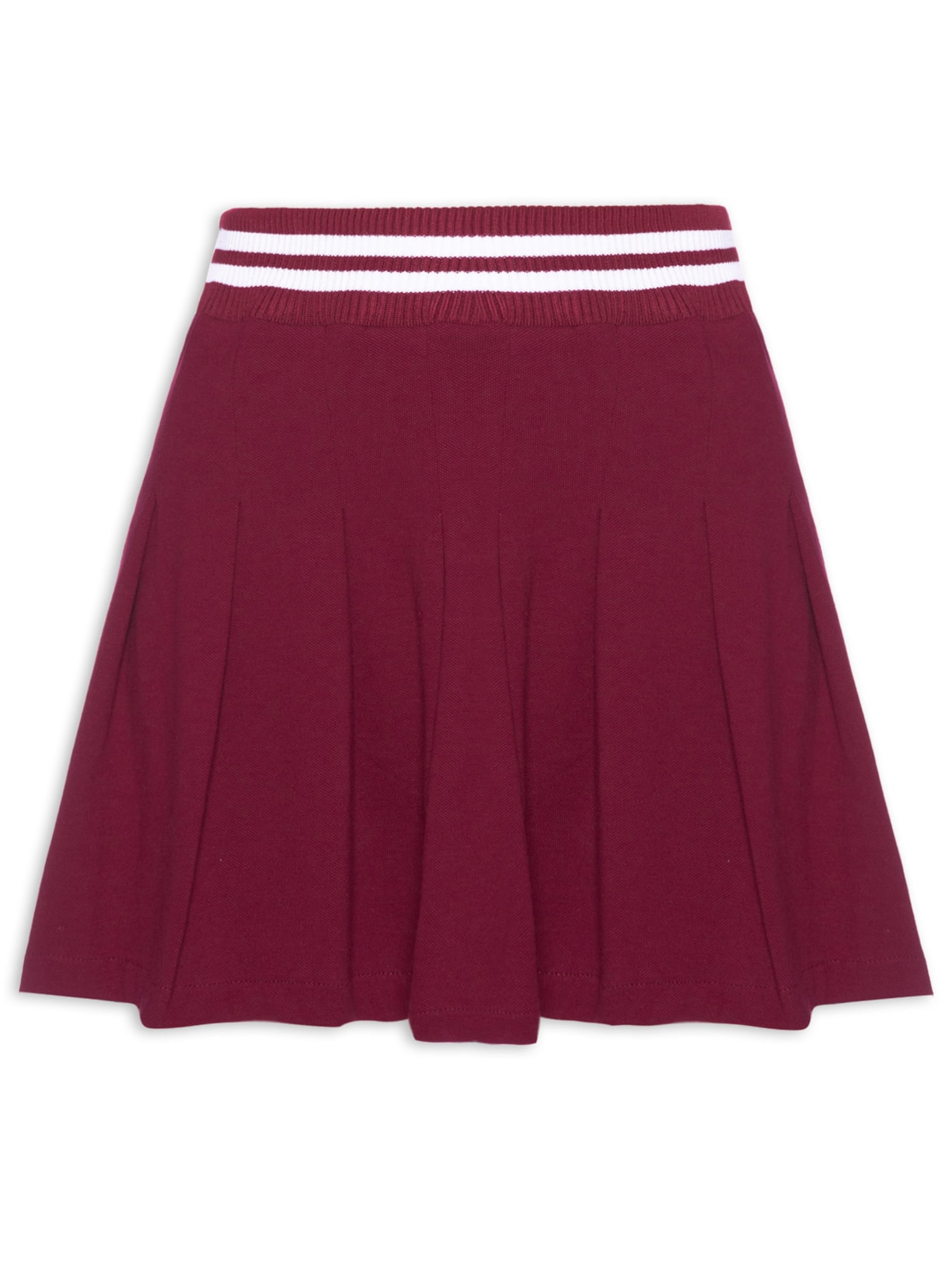 Mini Saia Com Pregas - Vermelho