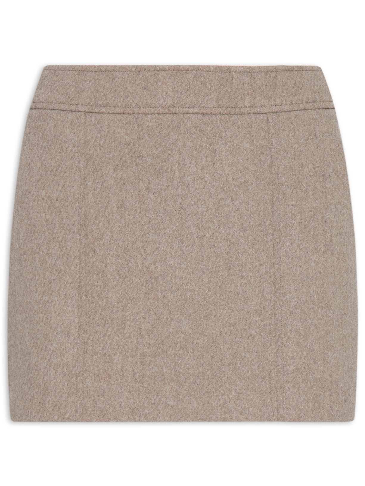 Mini Saia De Lã Rum - Marrom