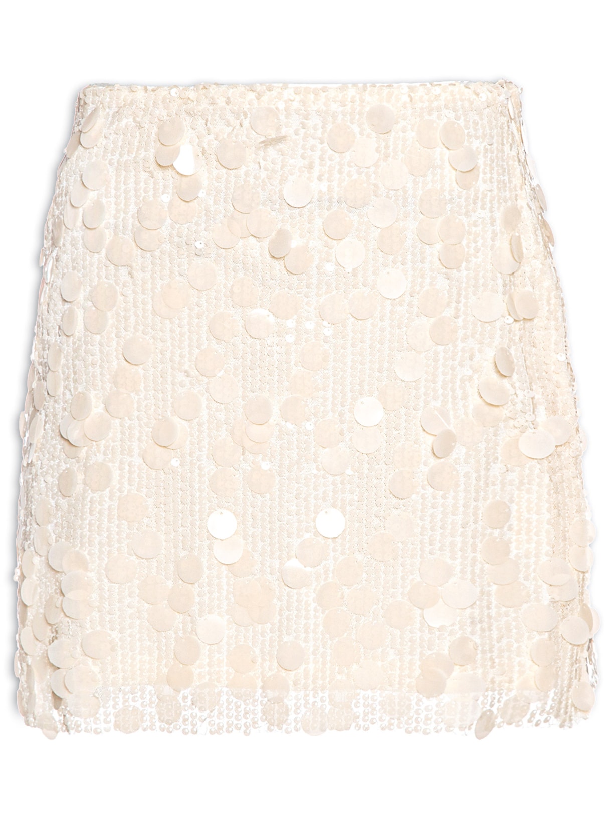 Mini Saia Em Paetê Bege Market 33