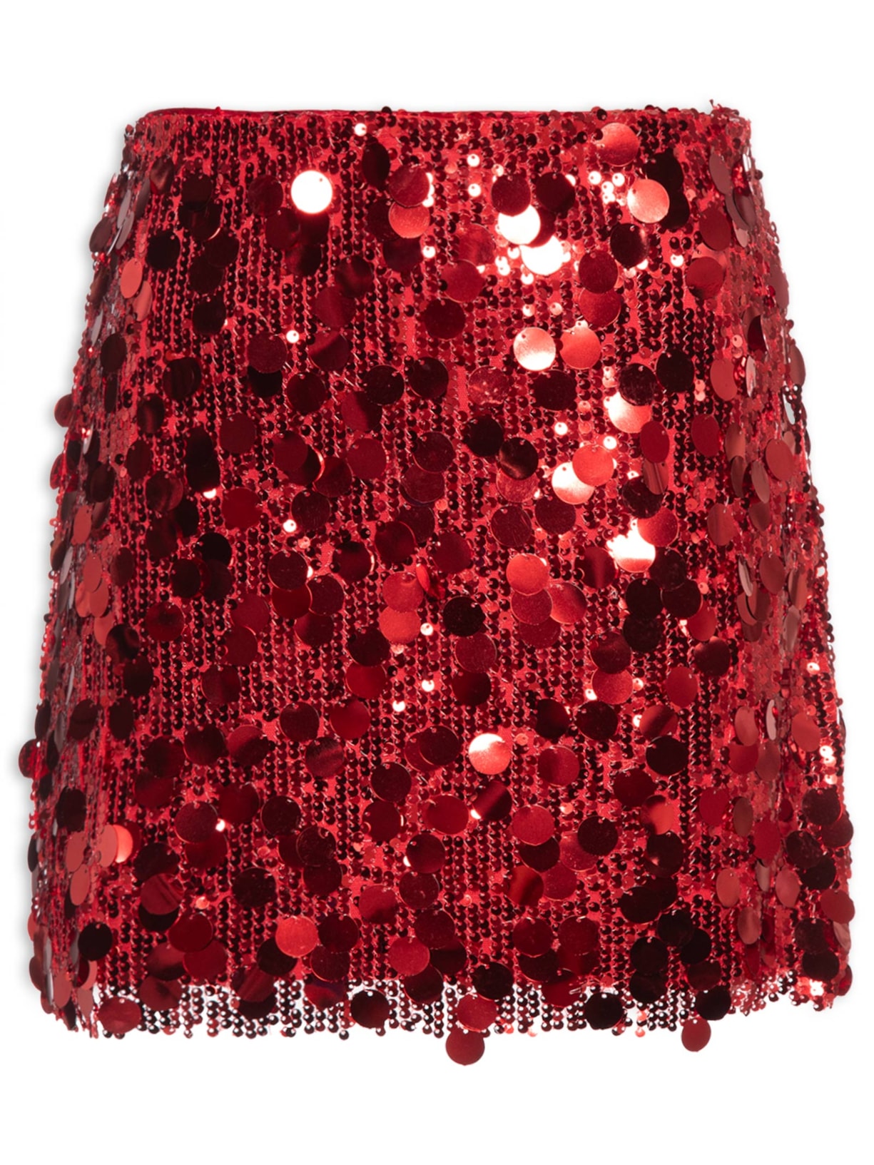 Mini Saia Em Paetê - Vermelho