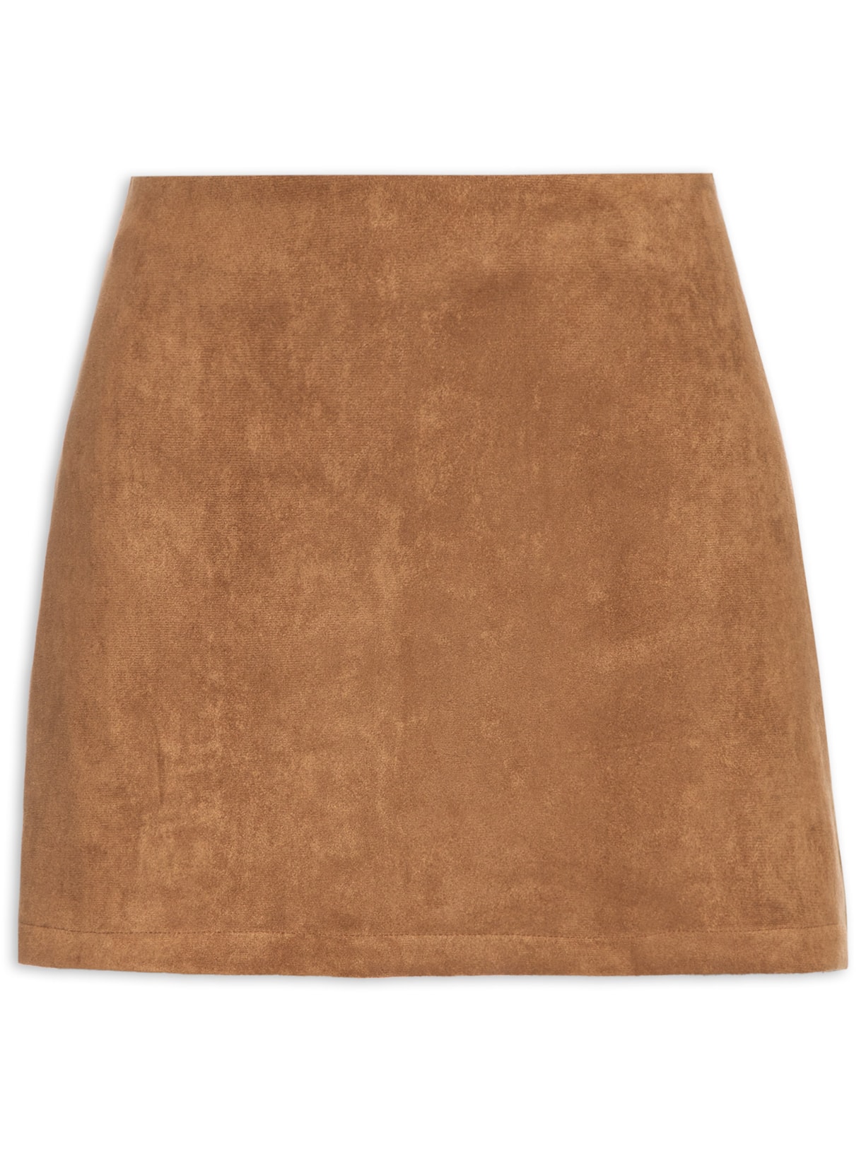 Mini Saia em Suede - Bege
