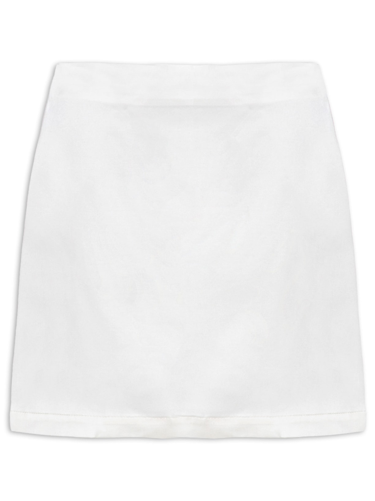 Mini Saia Feminina Acetinada - Off White
