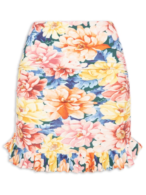 Mini Saia Floral Doce - Rosa