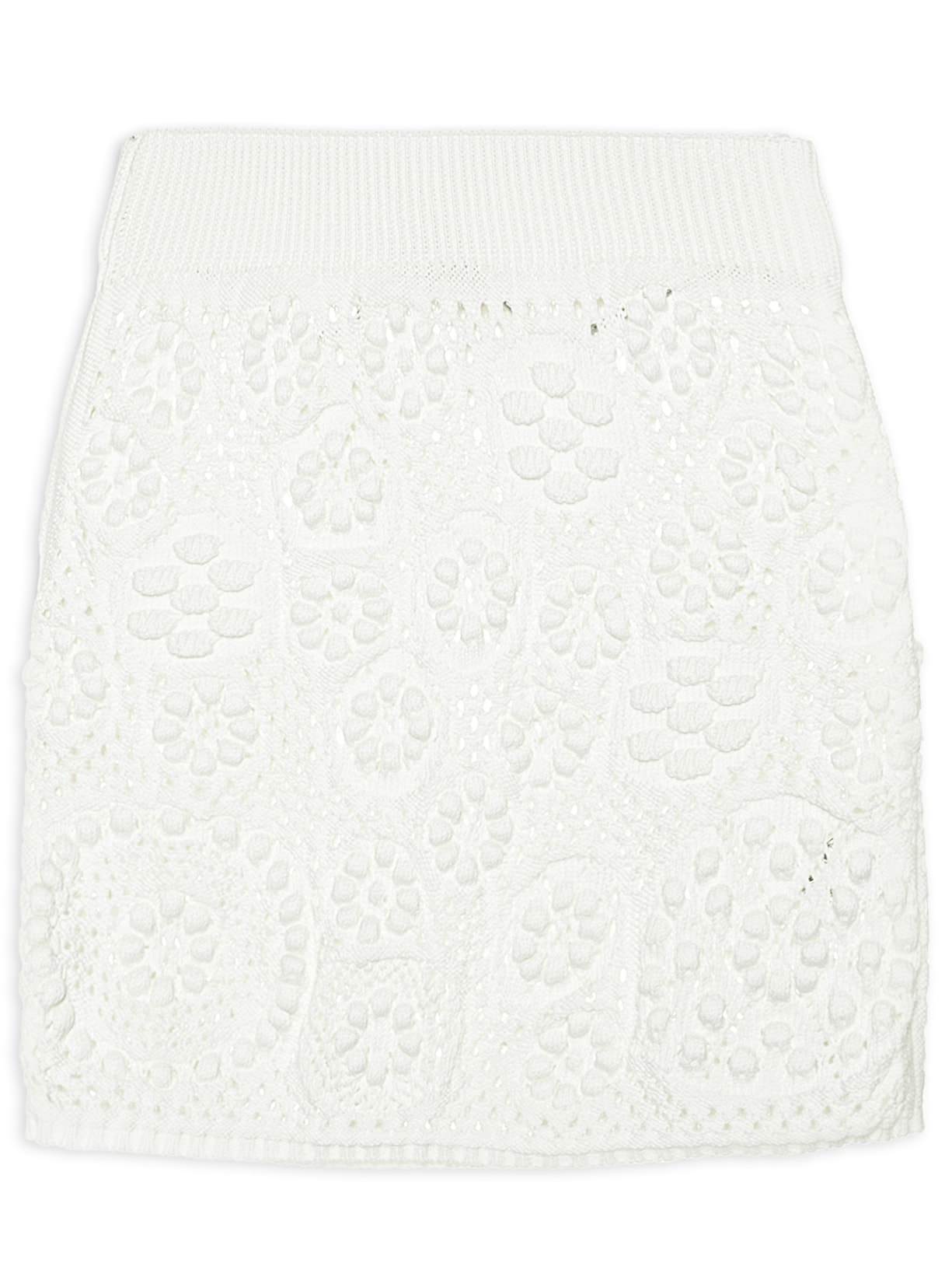 Mini Saia Flores - Branco