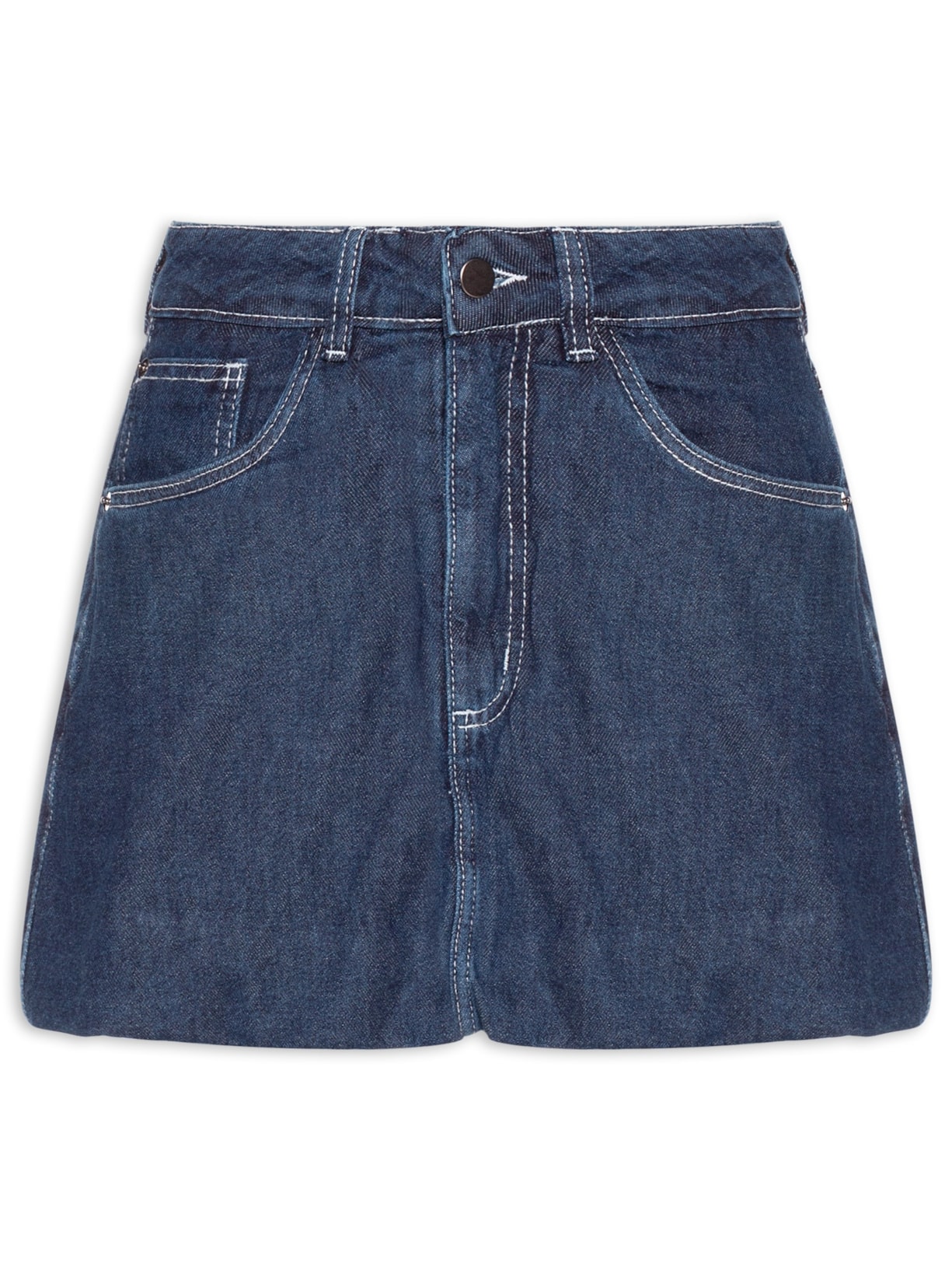 Mini Saia Jeans Balonê - Azul