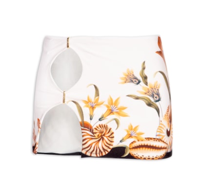 Mini Saia Localizada Concha Surreal - Preto