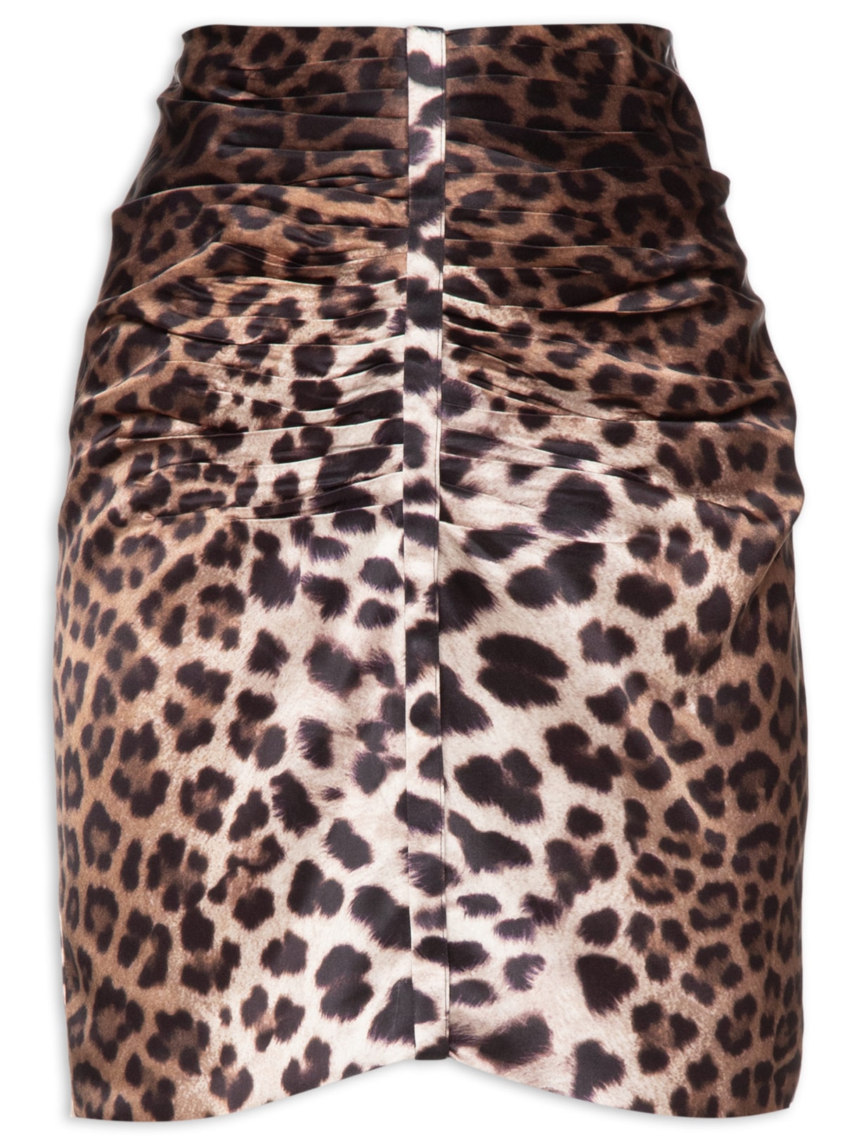 Mini Saia Pregas Onça Dorso - Animal Print