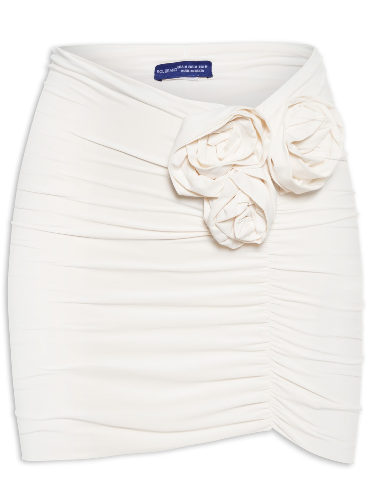 Mini Saia Três Flores - Off White