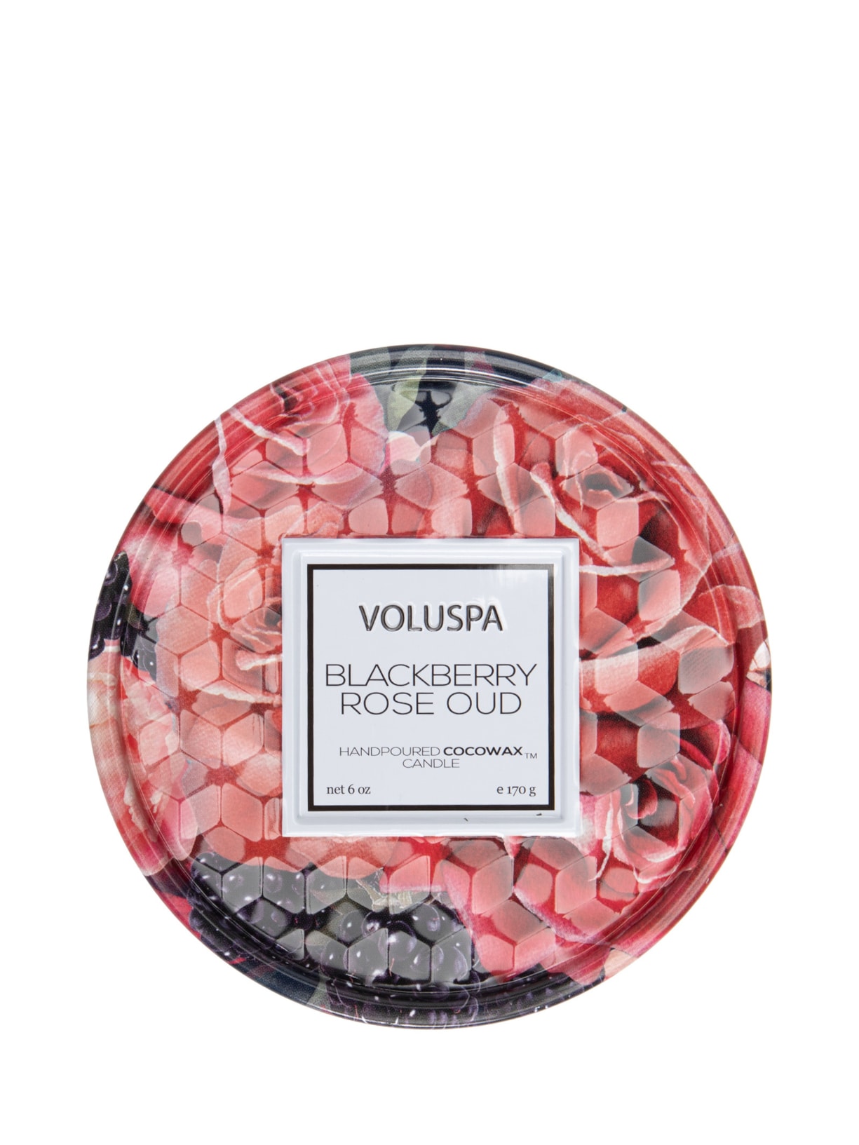 Mini Vela 2 Pavios Lata Blackberry Rose Oud Vermelho Voluspa