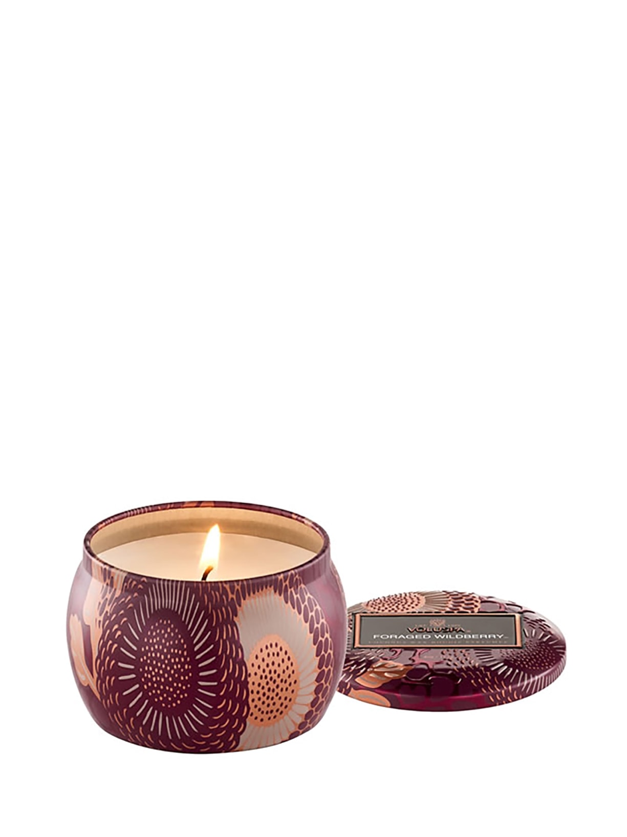 Mini Vela Lata 25h Foraged Wildberry - Vermelho