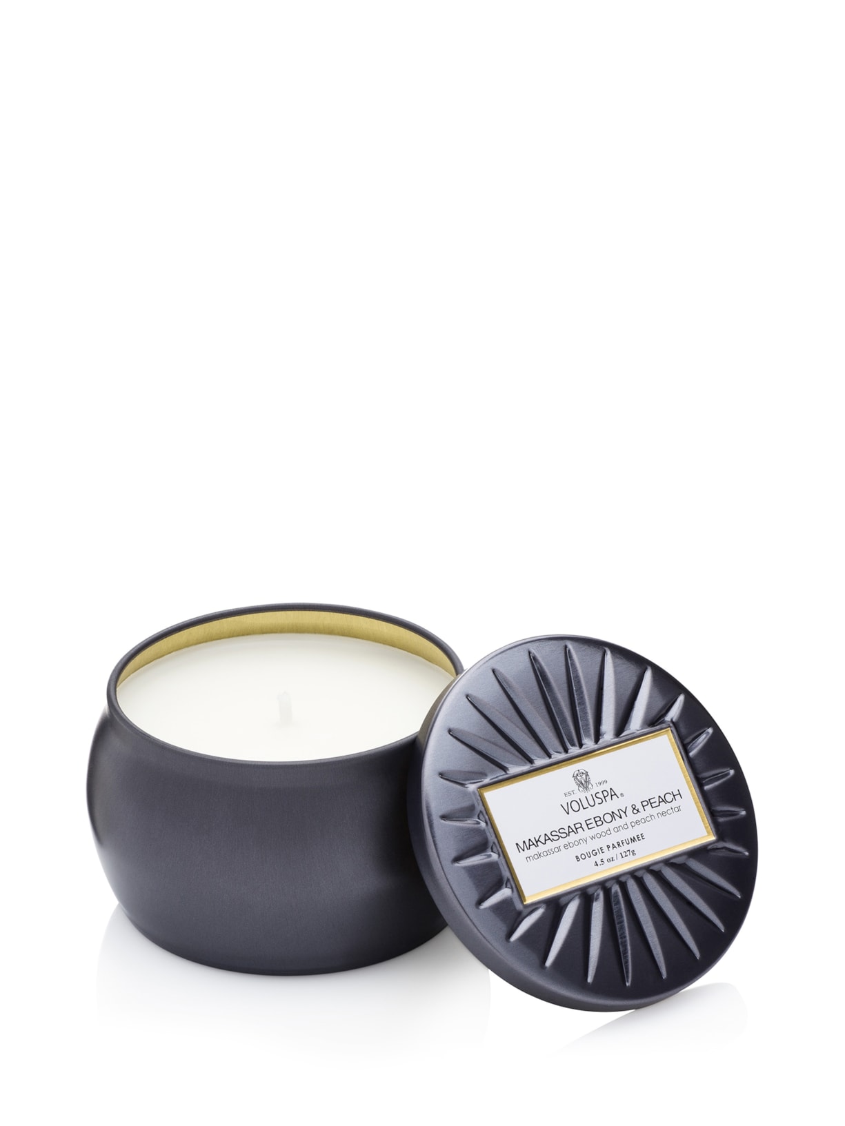 Mini Vela Lata 25h Makassar Ebony & Peach - Preto