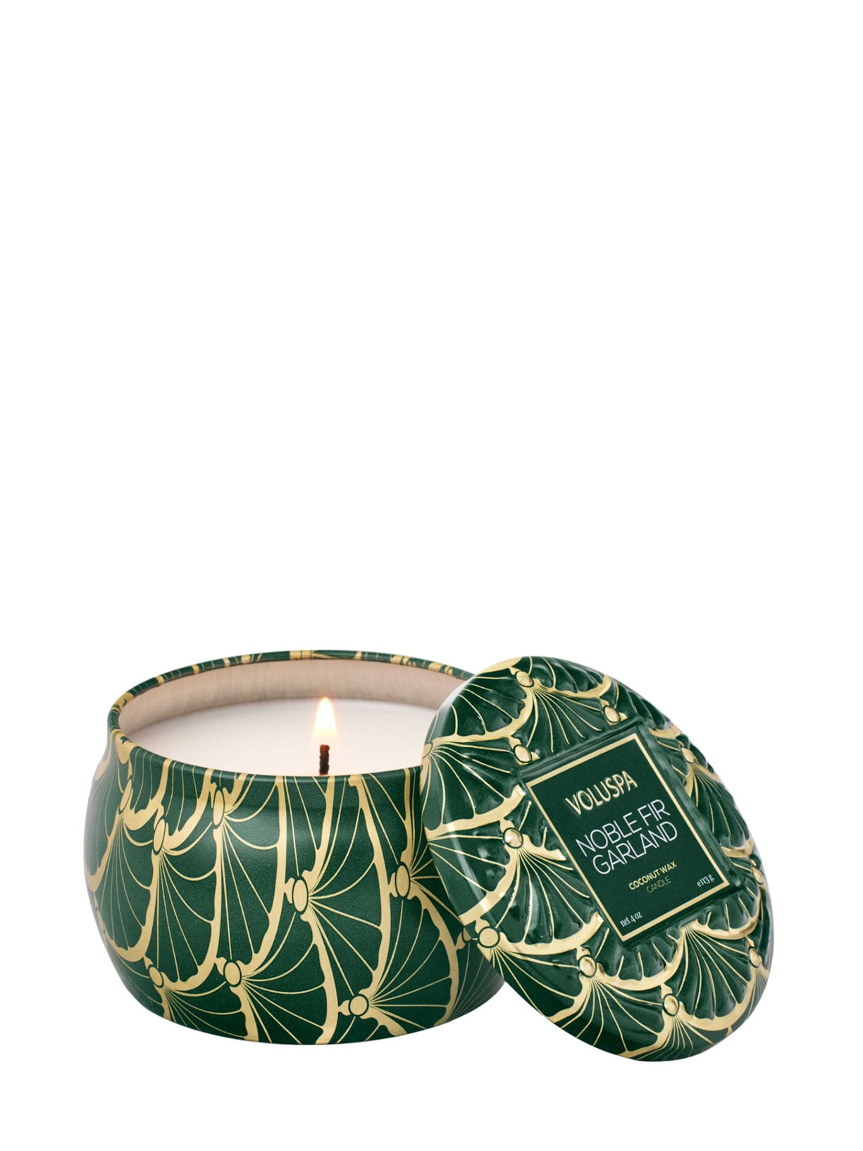 Mini Vela Lata 25H Noble Fir Garland - Verde