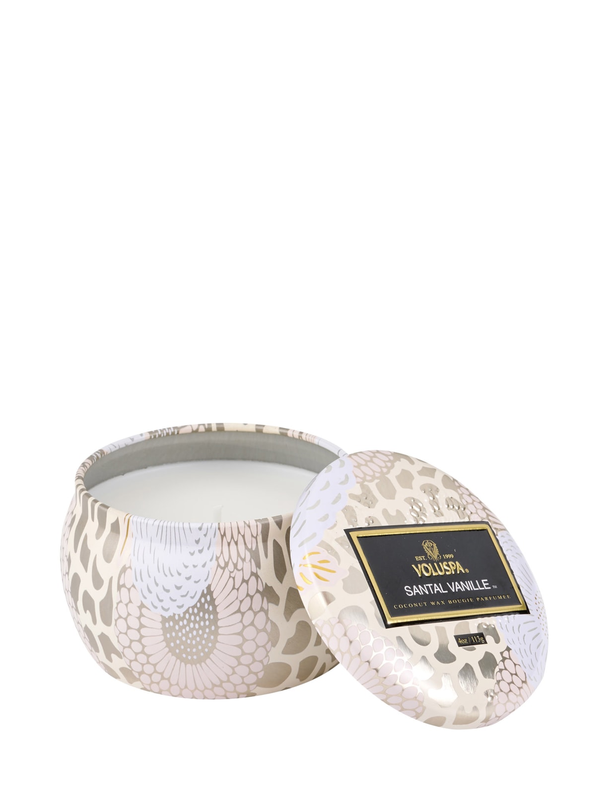 Mini Vela Lata 3 Pavios 25H Relevo Relevo Santal Vanille - Rosa