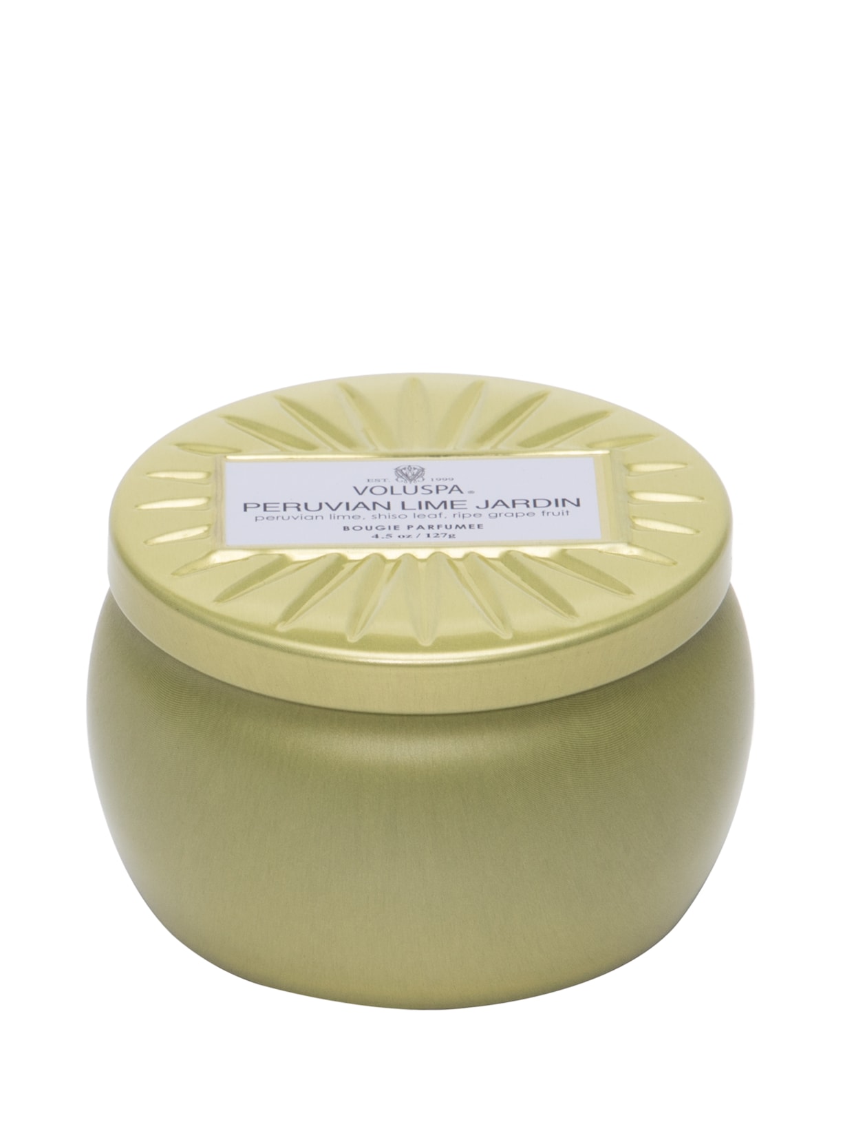 Mini Vela Lata Peruvian Lime Jardim - Verde