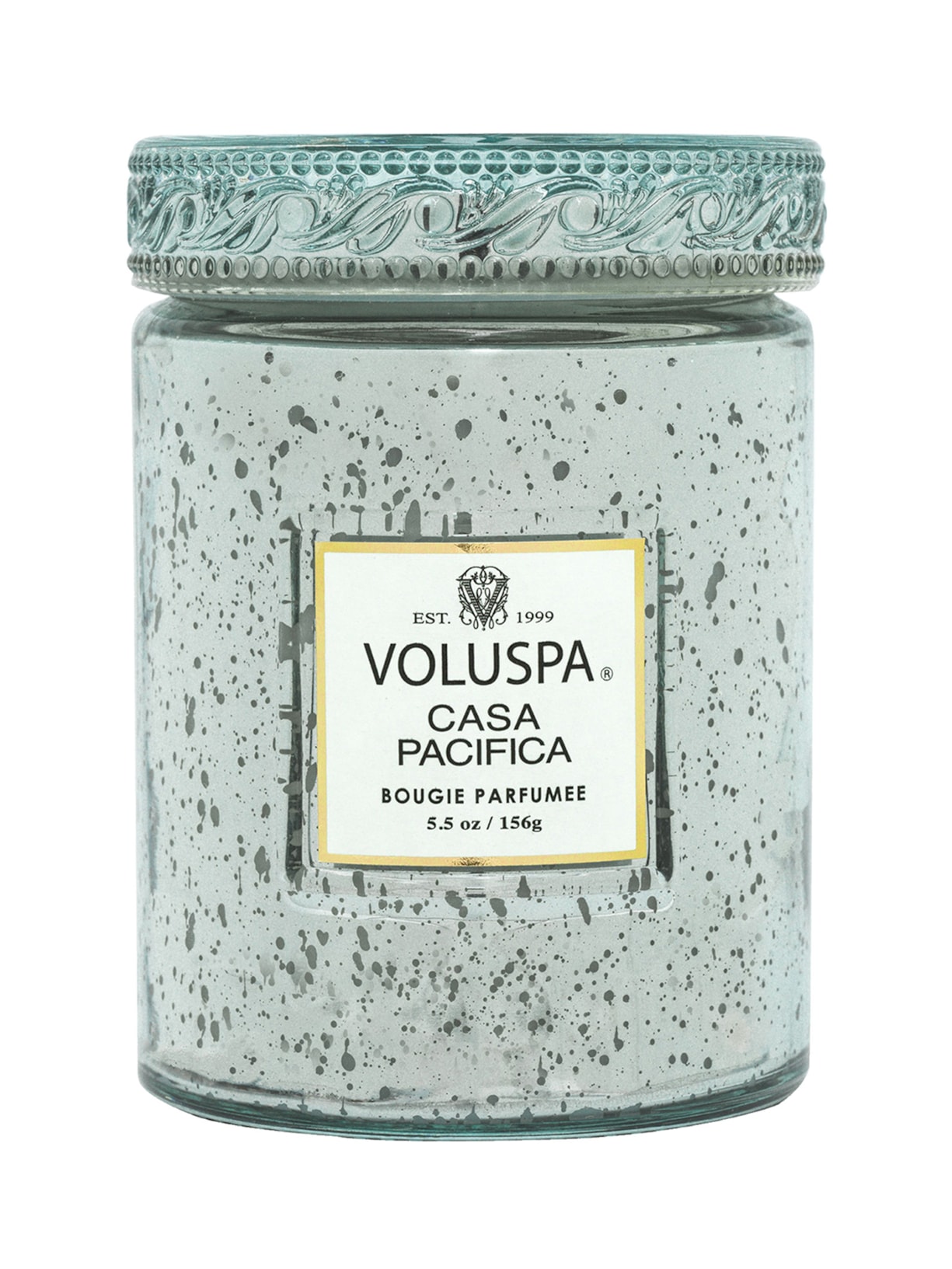 Mini Vela Pote Vidro 50H Casa Pacífica - Azul