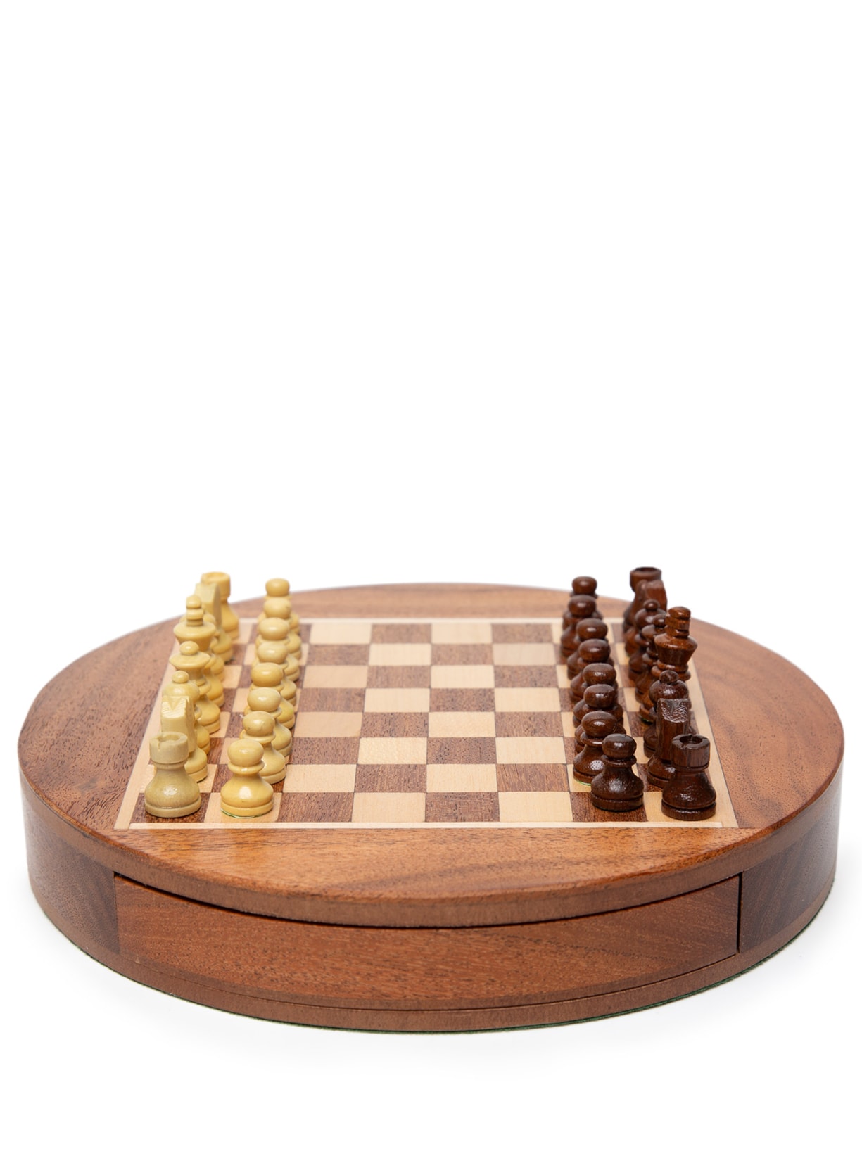 Mini Xadrez Redondo - Marrom
