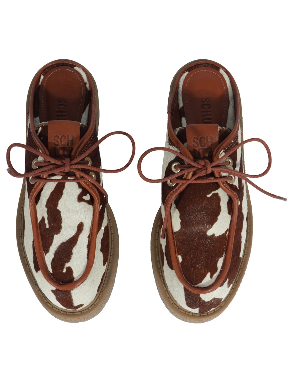 Mocassim Feminina Tratorado Mule Andrea Camurça Estampa Animal Print Schutz