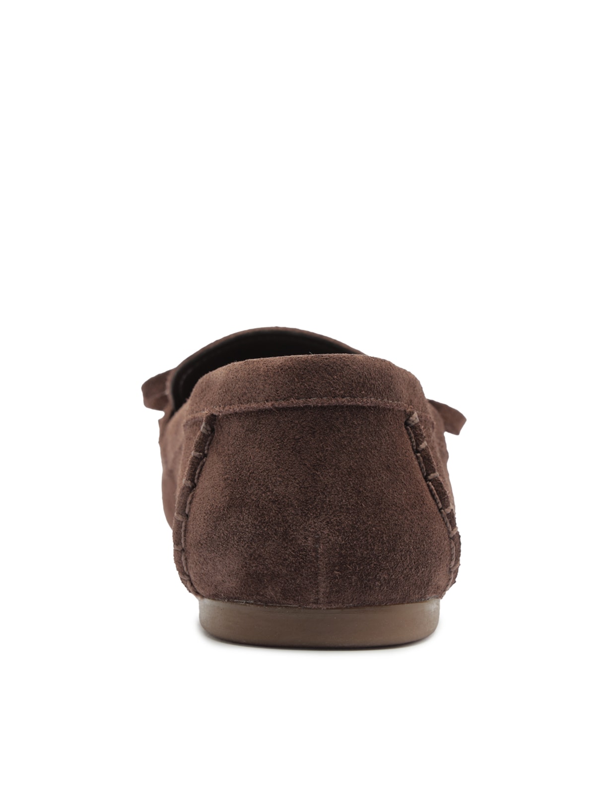 Mocassim Feminino Acamurçado Bico Redondo Lacinho Marrom Arezzo