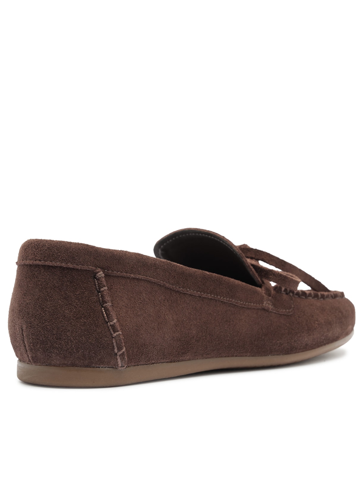 Mocassim Feminino Acamurçado Bico Redondo Lacinho – Marrom Arezzo