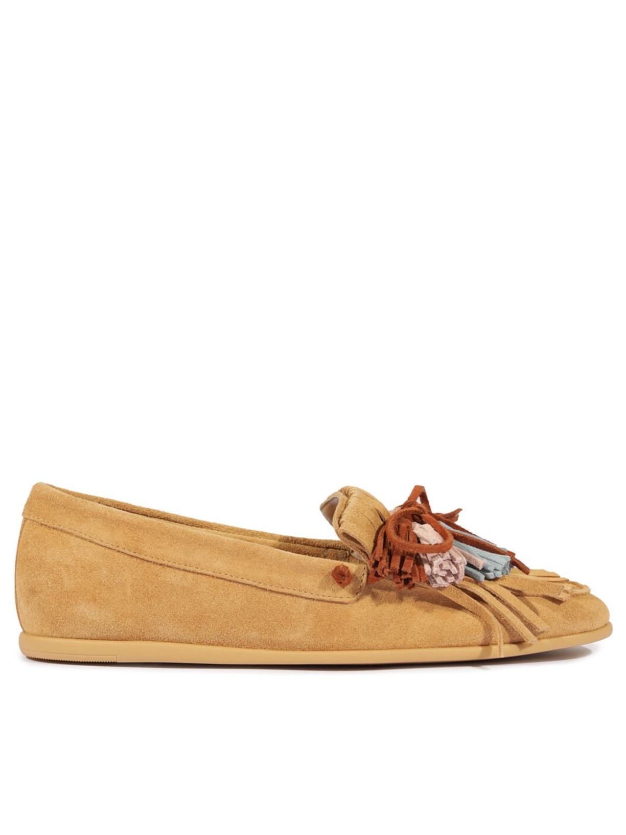 Mocassim Feminino Alina Camurça Franjas Marrom Schutz