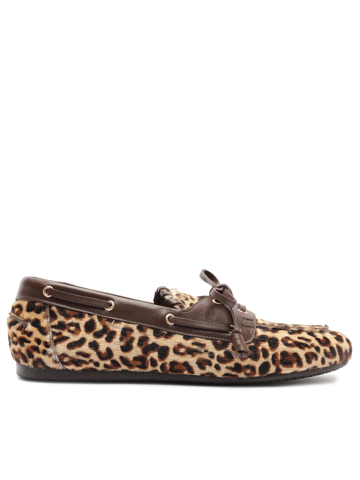 Mocassim Feminino Camurça - Animal Print