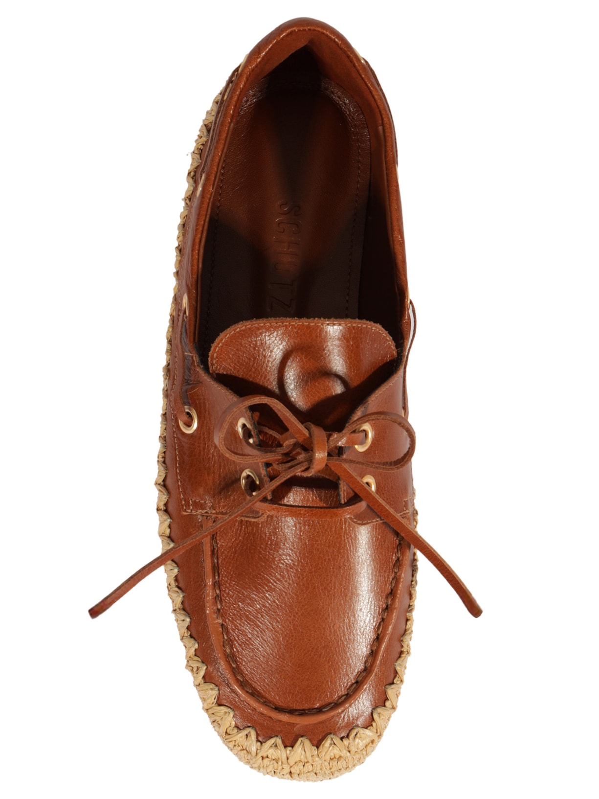 Mocassim Feminino Camurça Ráfia Marrom Schutz