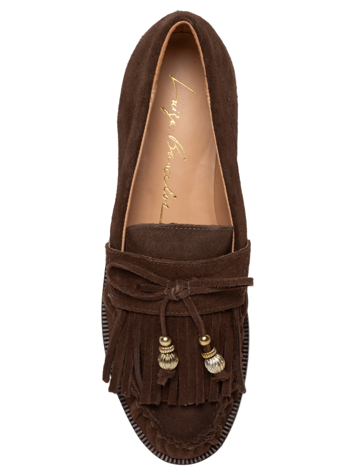 Mocassim Feminino Camurção Marrom Luiza Barcelos