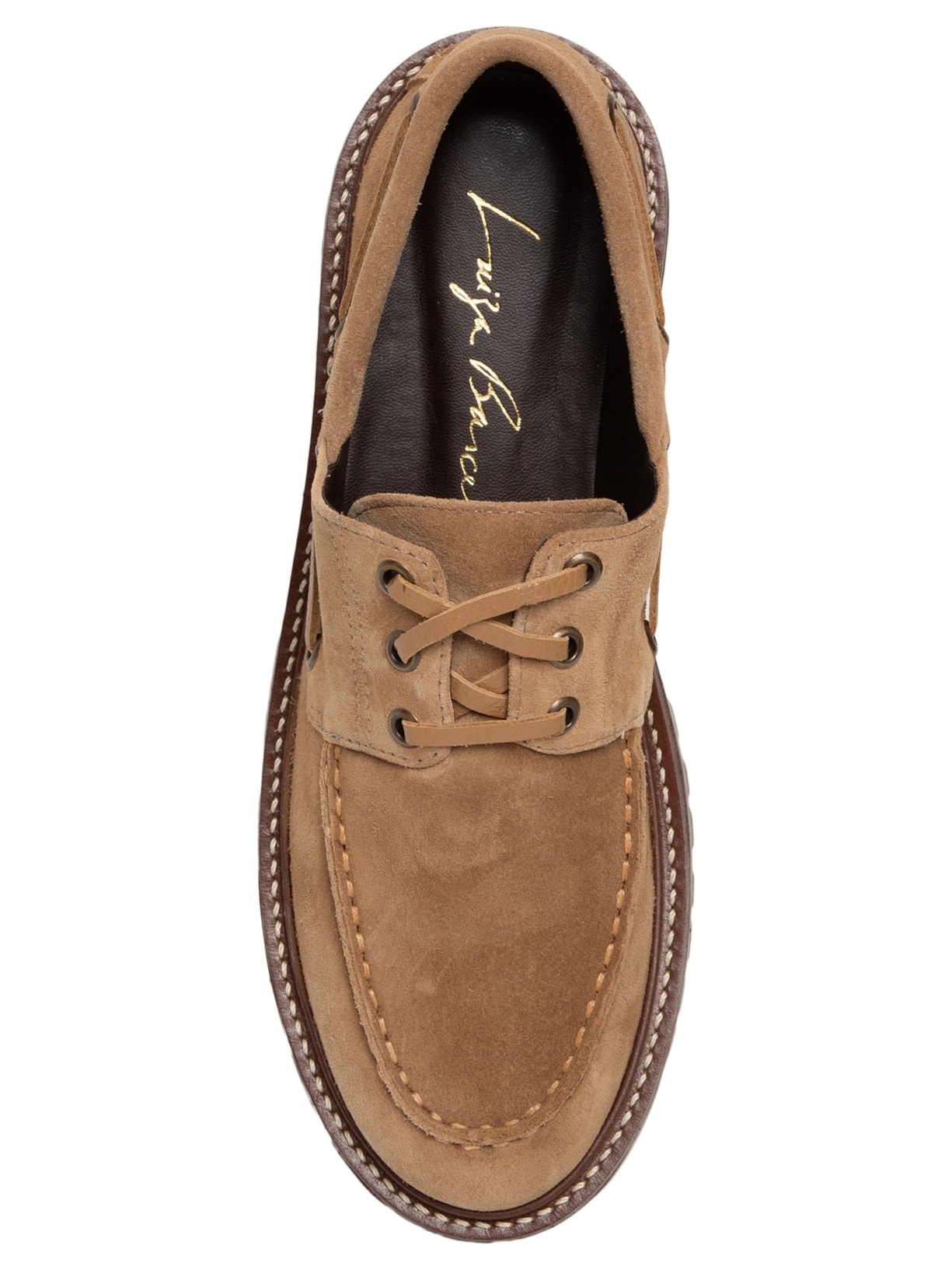 Mocassim Feminino Camurção Viena Bege Luiza Barcelos