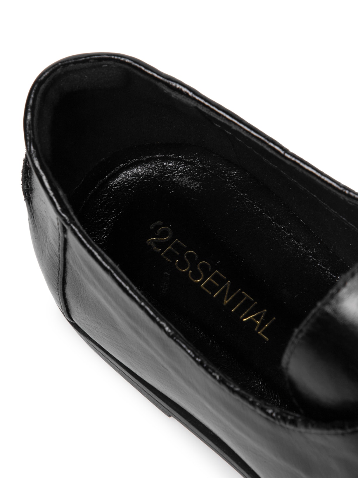Mocassim Feminino Com Cadarço Em Couro Preto '2Essential