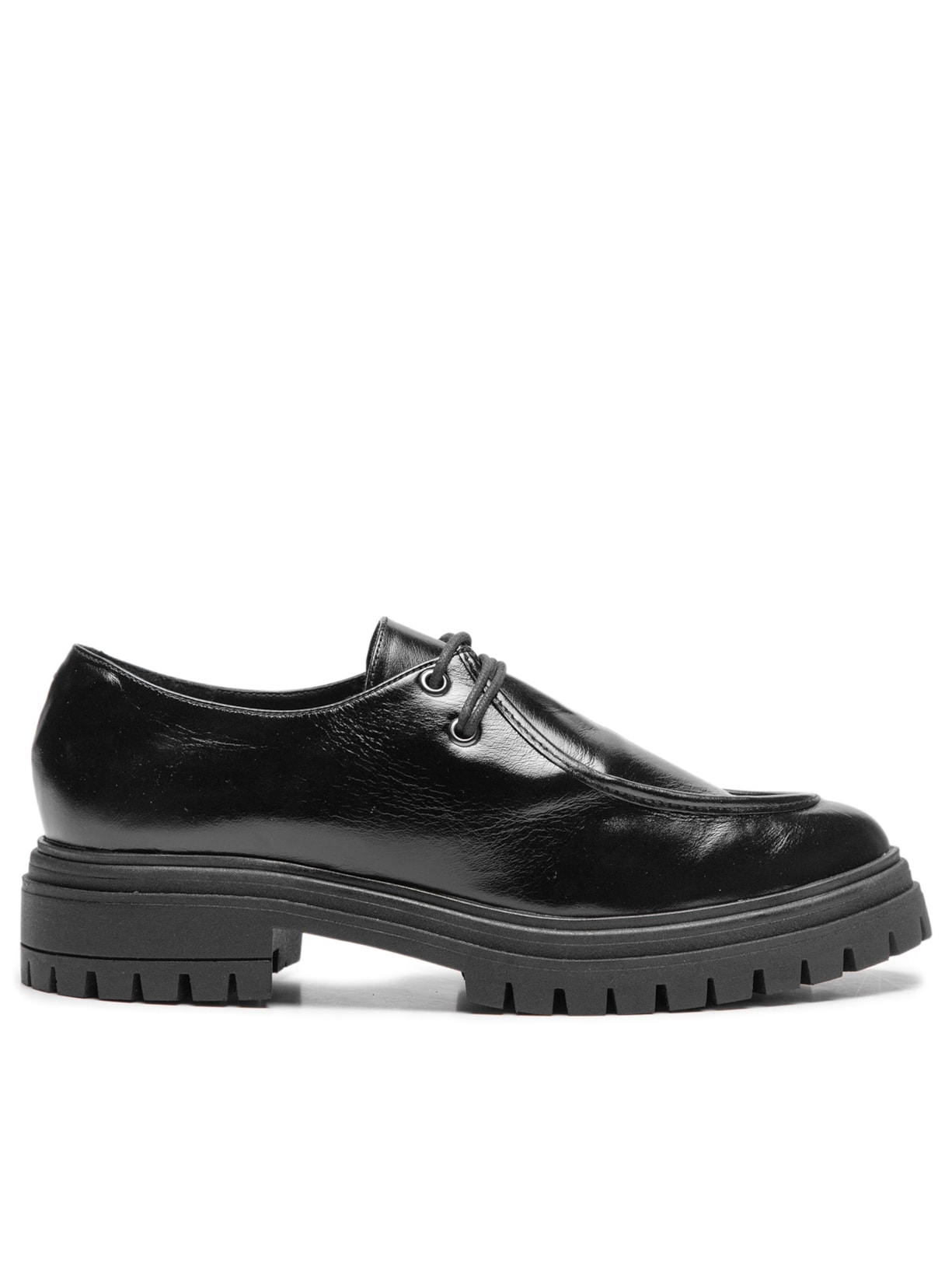 Mocassim Feminino com Cadarço - Preto