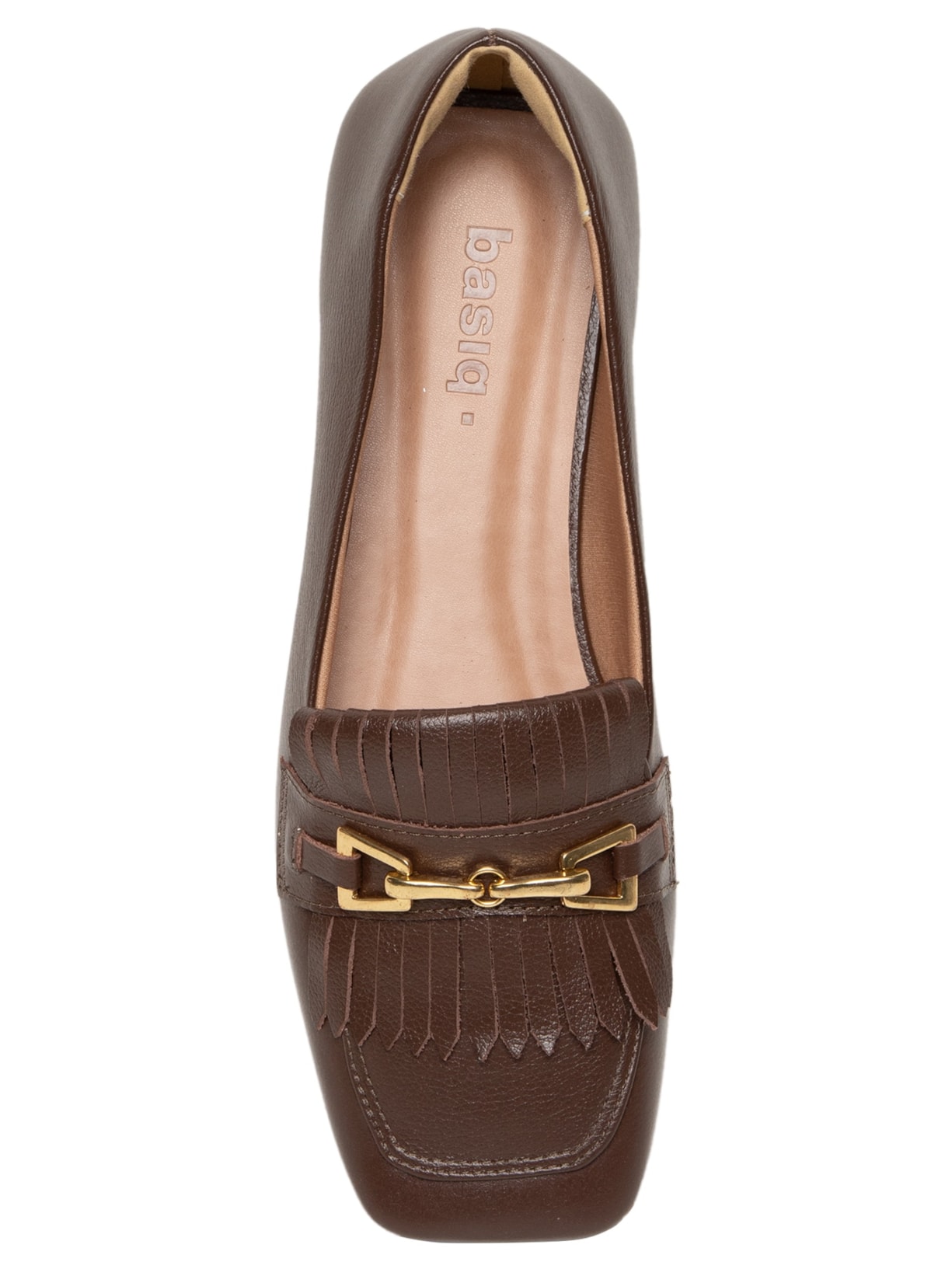 Mocassim Feminino Com Franja Marrom Basiq