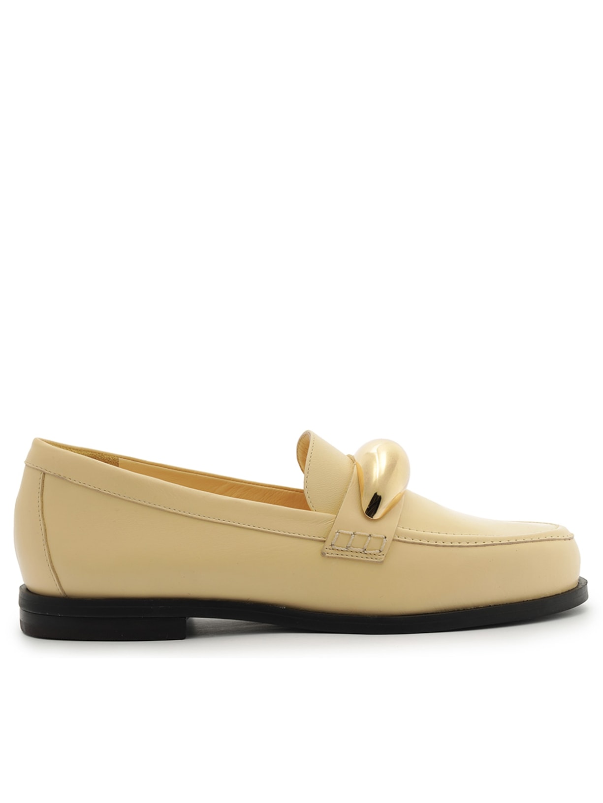 Mocassim Feminino Couro Metal Bold - Amarelo