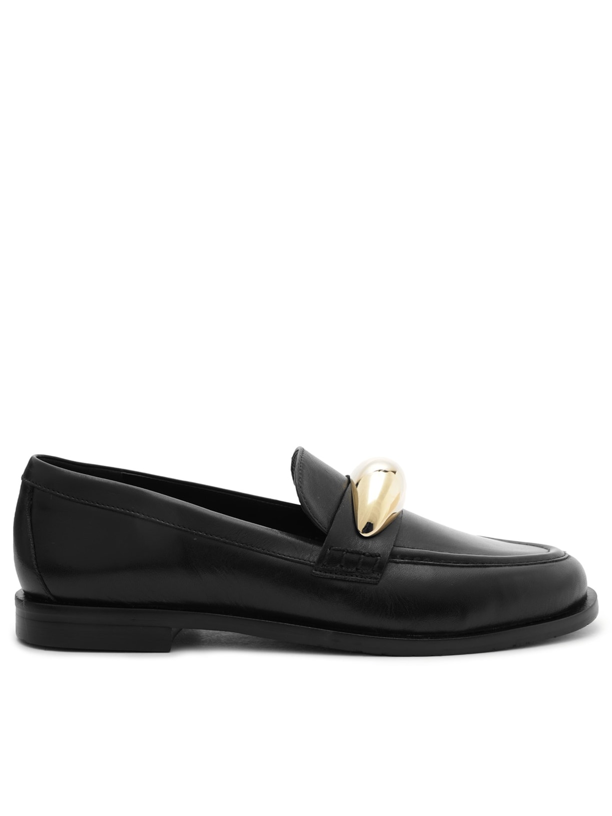 Mocassim Feminino Couro Metal Bold - Preto