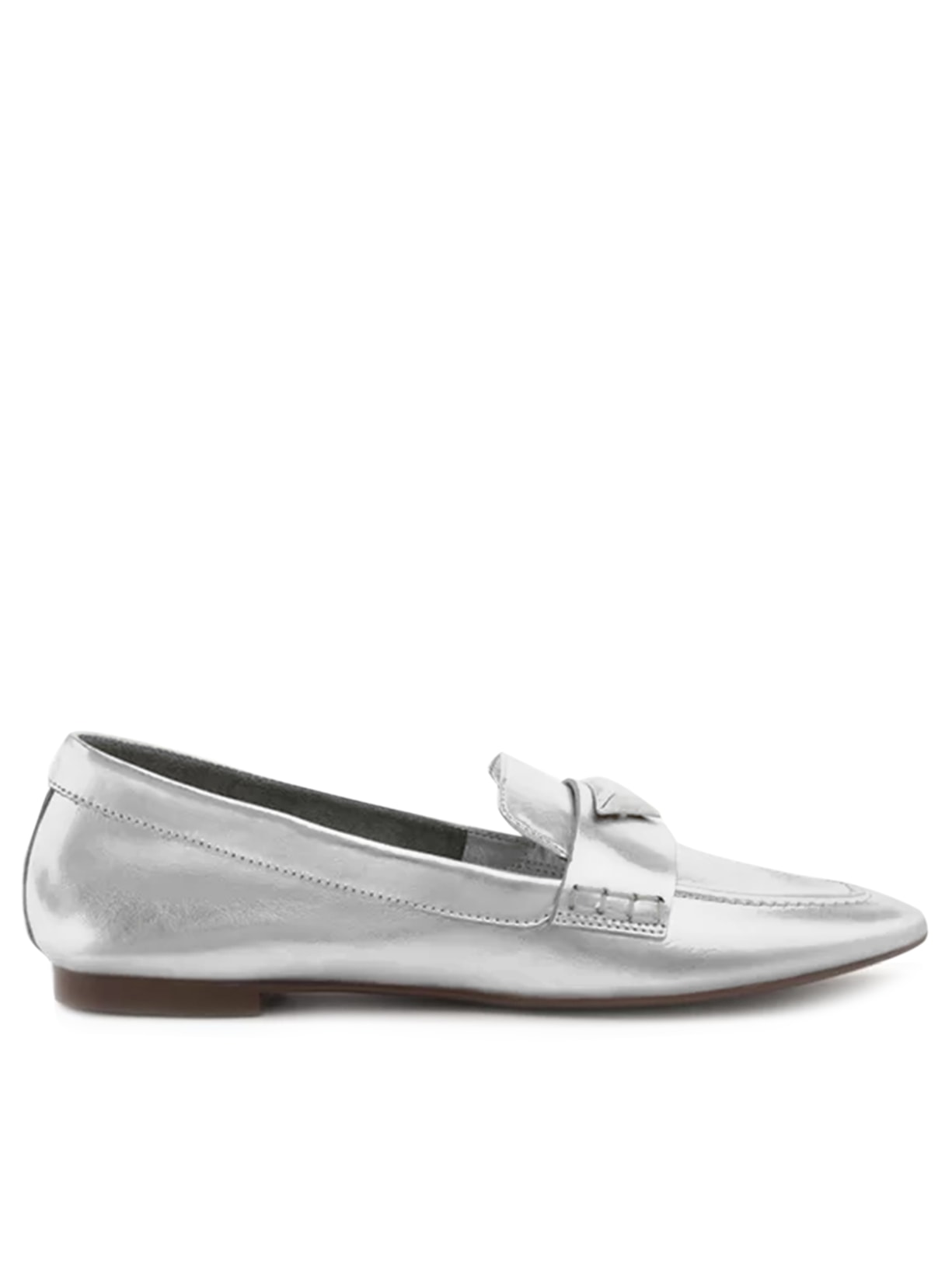 Mocassim Feminino Couro - Prata