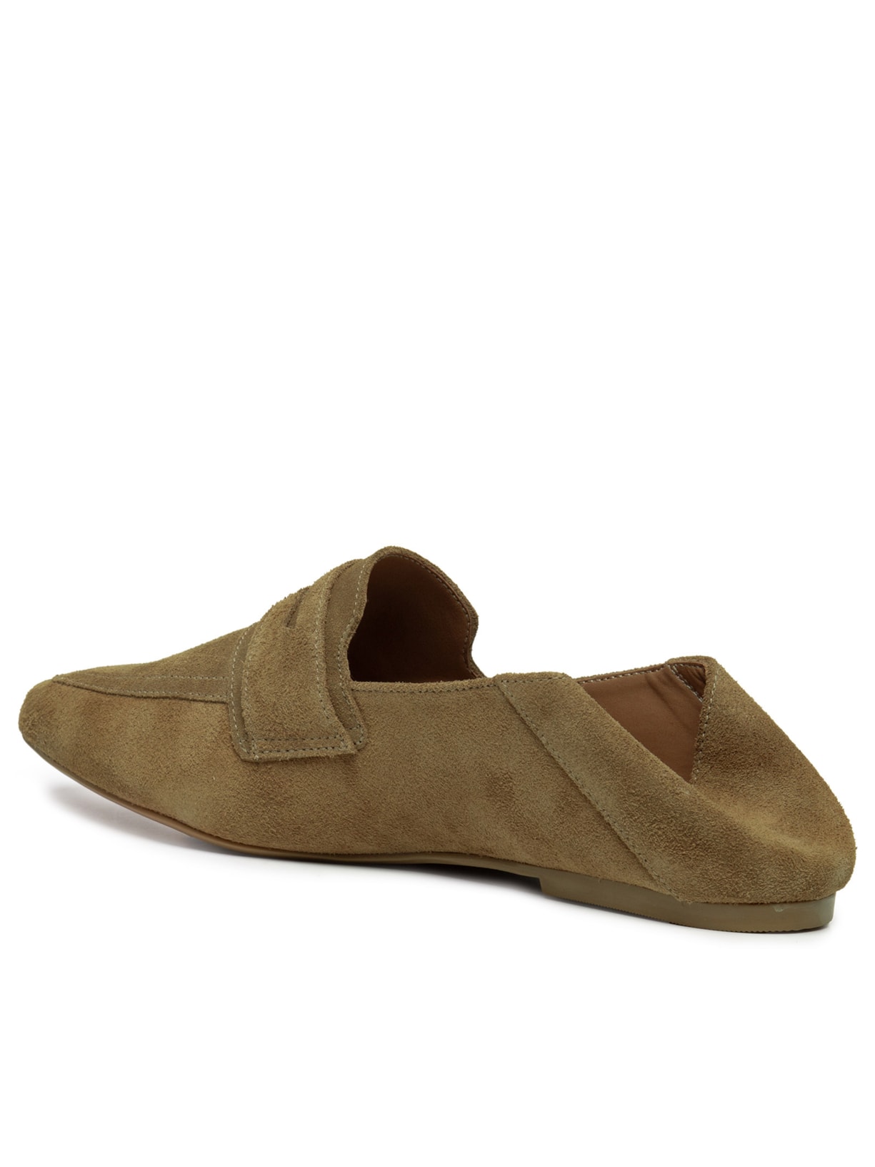 Mocassim Feminino de Camurça 2 Em 1 Bege Basiq