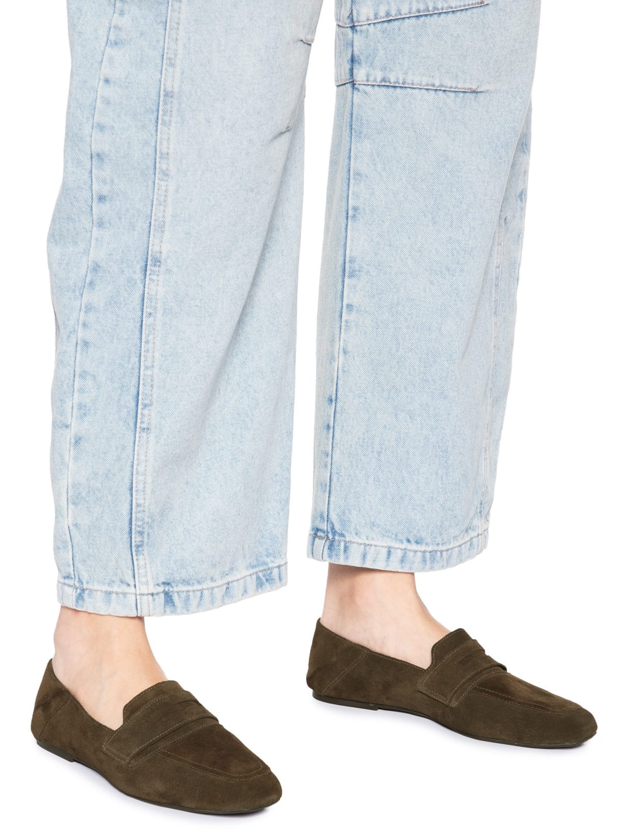 Mocassim Feminino de Camurça 2 Em 1 Marrom Basiq