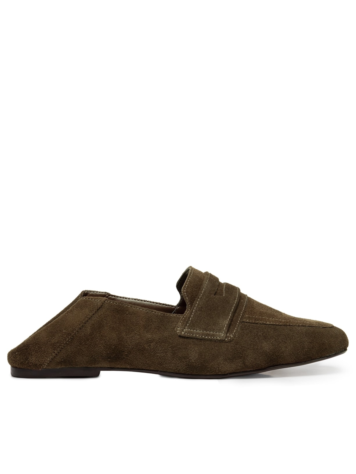 Mocassim Feminino de Camurça 2 Em 1 Marrom Basiq