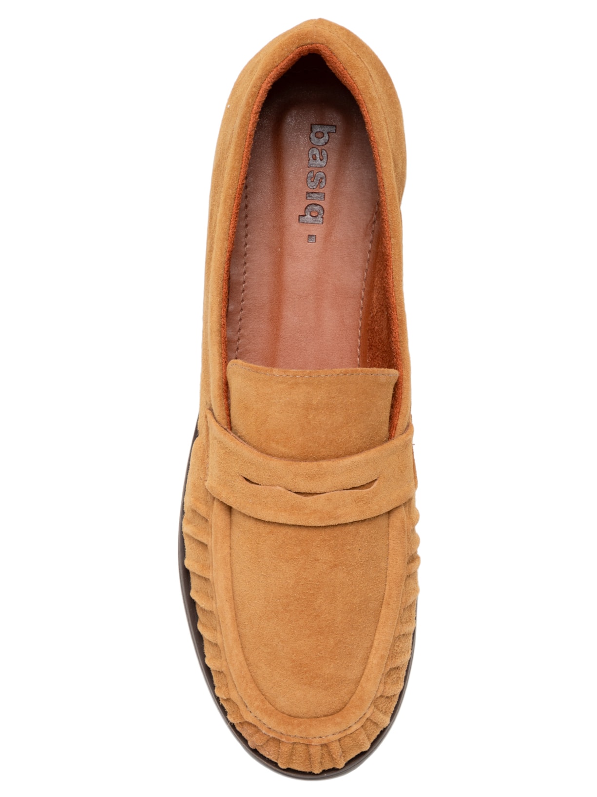 Mocassim Feminino em Camurça Marrom Basiq