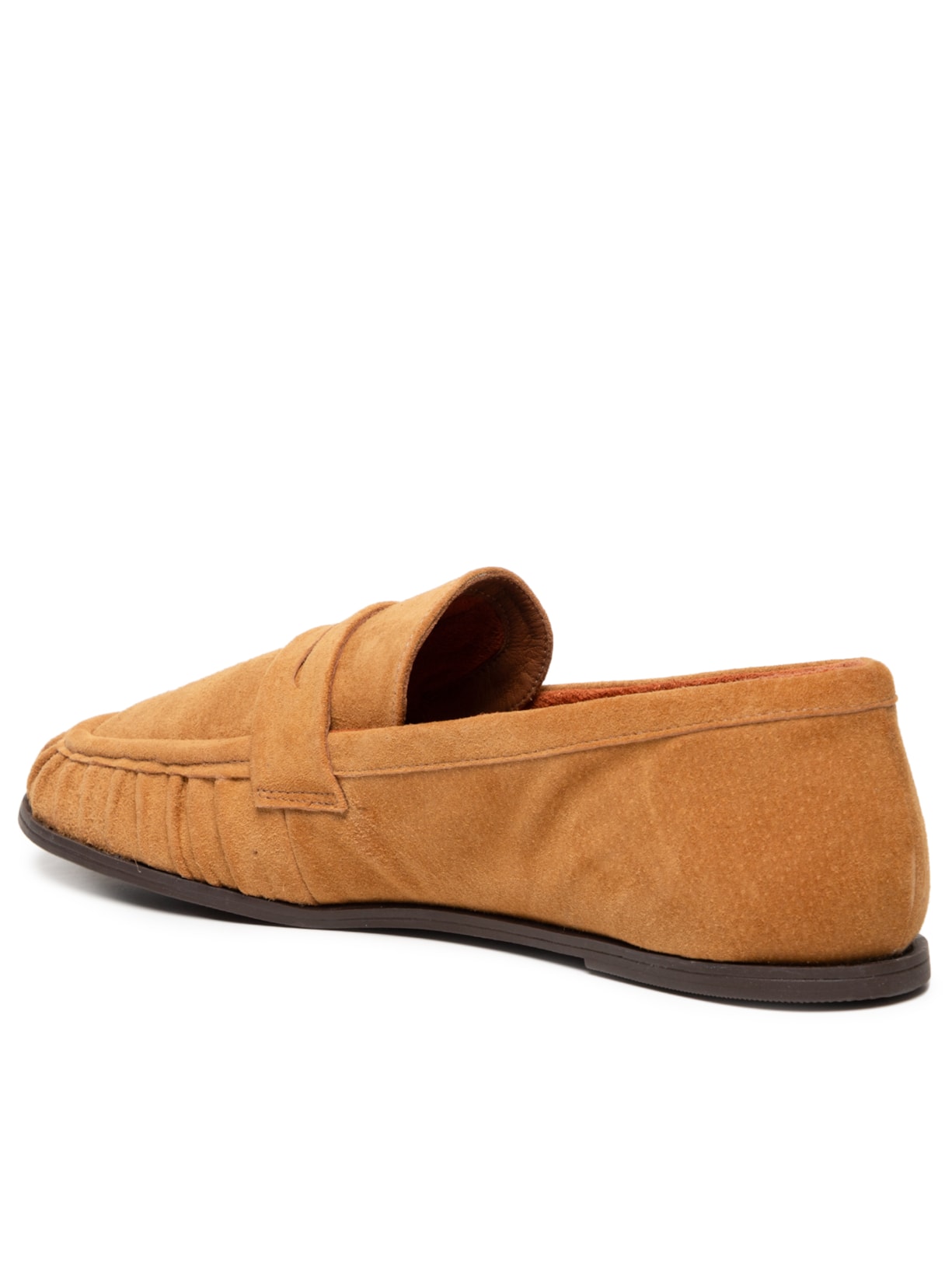 Mocassim Feminino em Camurça Marrom Basiq