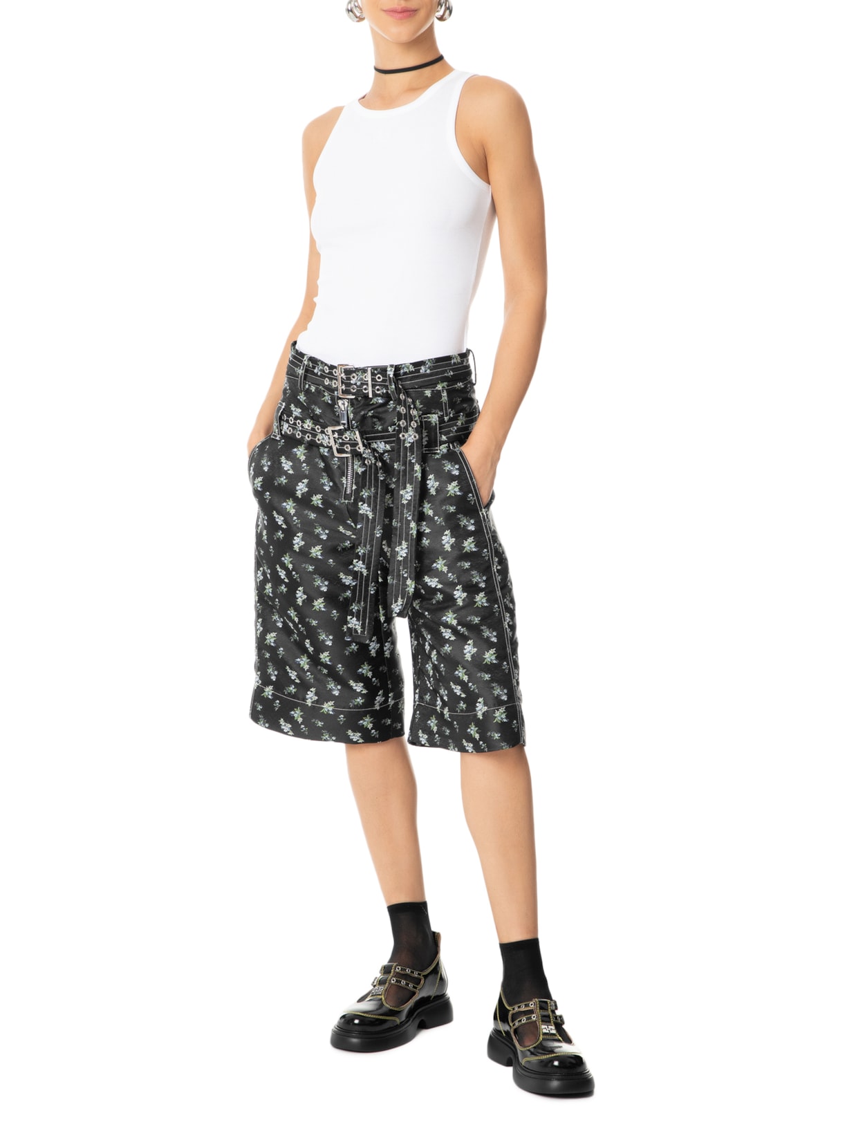 Mocassim Feminino Everyday Buterfly Mary Jane Naplack Preto Ganni
